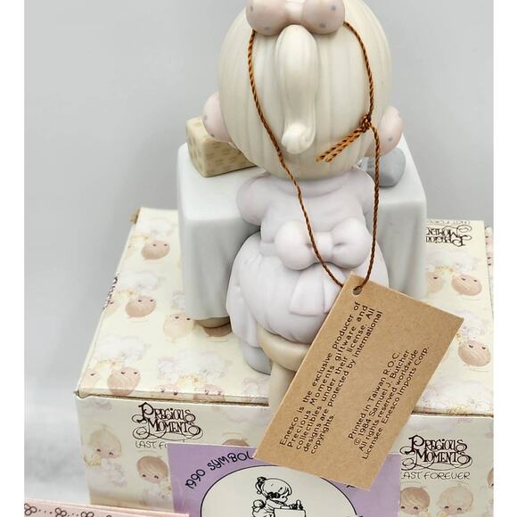 Precious Moments Figurine My Happiness C0010 1990 Symbol Of Membership Box Tags - Picture 4 of 10